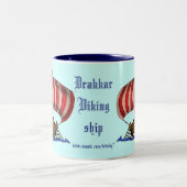 Wikinger-Schiffs-Tassenentwurf Zweifarbige Tasse (Mittel)