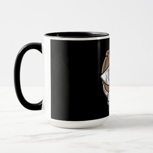 Wikinger Schild - Cartoon-Logo Tasse (Links)