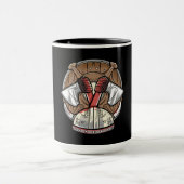 Wikinger Schild - Cartoon-Logo Tasse (Zentrum)