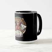 Wikinger Schild - Cartoon-Logo Tasse (VorderseiteRechts)