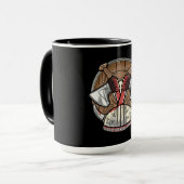 Wikinger Schild - Cartoon-Logo Tasse (Vorderseite Links)