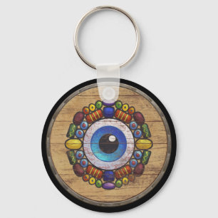 Wikinger-Schild-Schlüsselanhänger - Völva Schlüsselanhänger