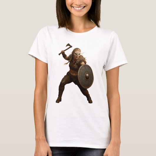 Wikinger-Schildmaid-Held-T-Shirt T-Shirt (Vorderseite)