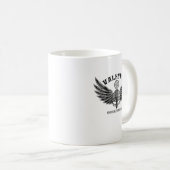 Wikinger schwingt Walküre Kaffeetasse (VorderseiteRechts)