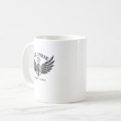 Wikinger schwingt Walküre Kaffeetasse (Vorderseite Links)