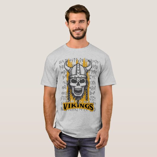 Wikinger-Skelett T-Shirt (Vorne ganz)