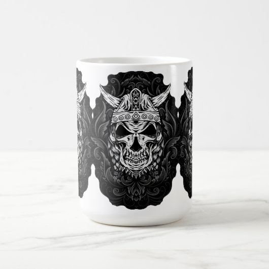 Wikinger Skull Art Kaffeetasse (Mittel)