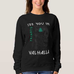 Wikinger Valhalla Odin Thor Hammer Schildmaid Bers Sweatshirt