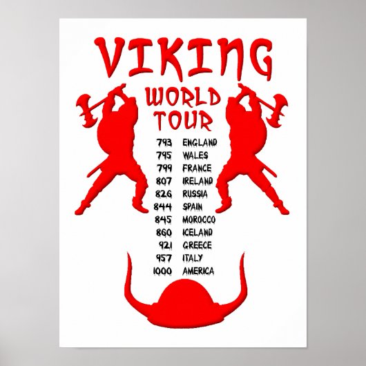 Wikinger-Welt-Tournee-Poster Poster (Vorne)