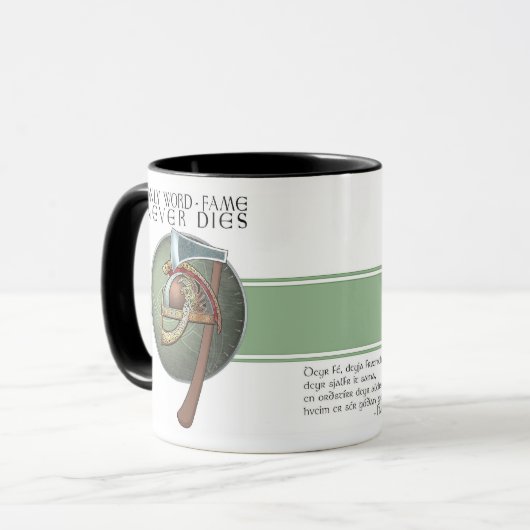 Wikinger"Wort-Ruhm" Havamal Tasse (Vorderseite Links)