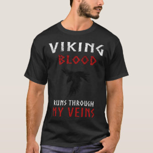 Wikinger Zitat Wikingerblut Fließt Durch Meine Ade T-Shirt