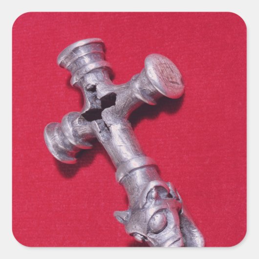 Wikingeramulet in Form eines Kreuzes Quadratischer Aufkleber (Vorderseite)