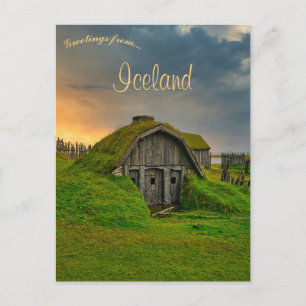 Wikingerdorf in Vestrahorn Island Postkarte