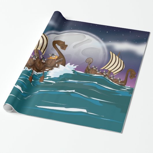 Wikingereinfloot Geschenkpapier (Ungerollt)