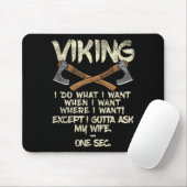 Wikingerfrau, ich frage meine Frau Meme-Design Mousepad (Mit Mouse)