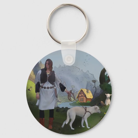 Wikingerin Schlüsselanhänger (Vorderseite)