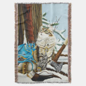 Wikingerkatze Blauer Drache Fantasy Decke (Vorderseite Vertikal)