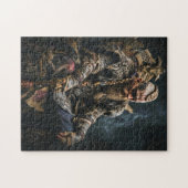 Wikingerkrieger in authentischer Kleidung Puzzle (Horizontal)