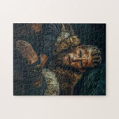 Wikingerkrieger in authentischer Kleidung Puzzle (Horizontal)