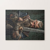 Wikingerkrieger in authentischer Kleidung Puzzle (Horizontal)