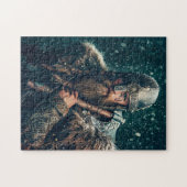 Wikingerkrieger in authentischer Kleidung Puzzle (Horizontal)