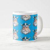 Wikingerkrieger Jumbo-Tasse (Vorderseite Rechts)