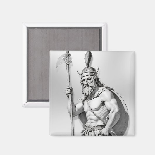 Wikingerkrieger Magnet (Vorderseite/Rückseite)