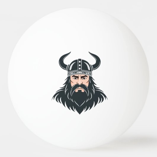 Wikingerkrieger Tischtennisball (Vorderseite)
