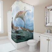 Wikingerlongboat Duschvorhang (Beispiel)