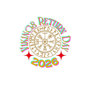Wikingerrückkehrtag 2026 Nordische Runen Grafik T-Shirt