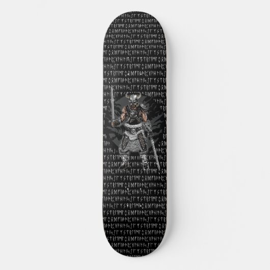 Wikingerrunen Krieger Schwerter Skateboard (Vorderseite)