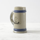 Wikingerschiff Bierglas (Vorderseite Links)