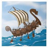 Wikingerschiff Fliese (Vorderseite)