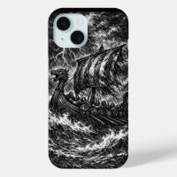 Wikingerschiff im Sturm — Ink Saga Art