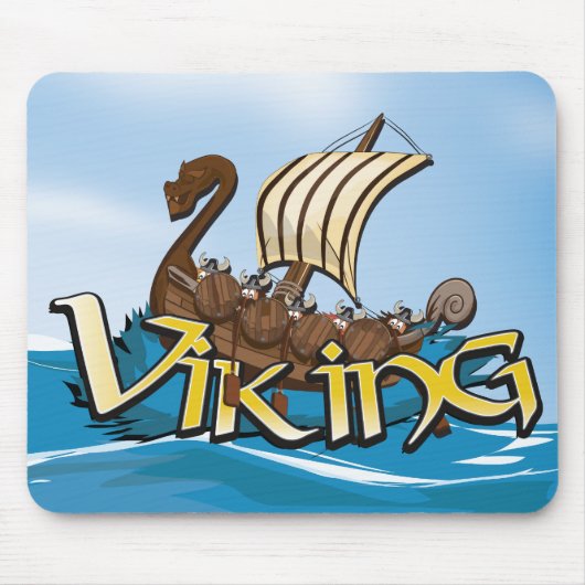 Wikingerschiff Mousepad (Vorne)