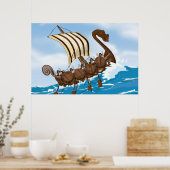 Wikingerschiff Poster (Küche)