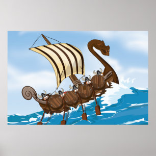 Wikingerschiff Poster