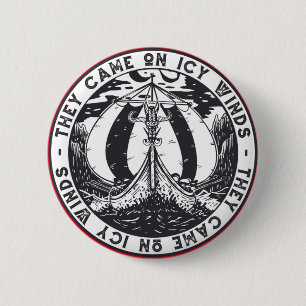 Wikingerschiff Skandinavische Geschichte Design Button