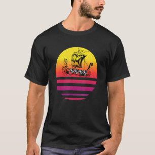 Wikingerschiff Vintage Retro keltisch nordisch T-Shirt