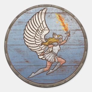 Wikingerschild-Aufkleber - Valkyrie Runder Aufkleber