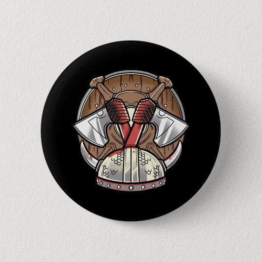 Wikingerschild - Krieger-Logo Button (Vorderseite)