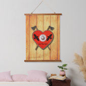 Wikingerschild - Ravens Wandteppich Mit Holzrahmen (Schlafzimmer)