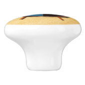 Wikingerschild und Äxte Keramikknauf (Seitenansicht)