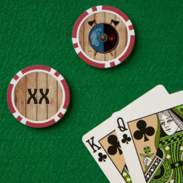 Wikingerschild und Äxte Pokerchips