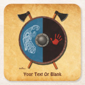 Wikingerschild und Äxte Rechteckiger Pappuntersetzer (Vorderseite)