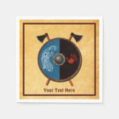 Wikingerschild und Äxte Serviette (Vorderseite)