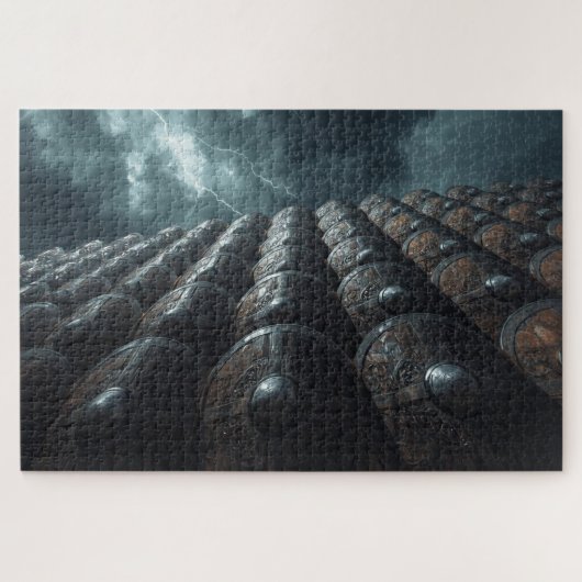 Wikingerschildwallen-Puzzleteil Puzzle (Horizontal)