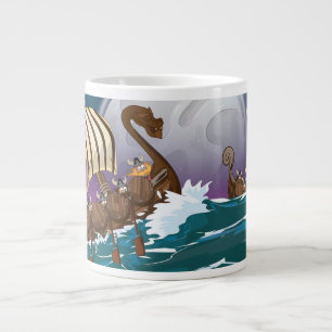 Wikingerschlachtschiff Jumbo-Tasse
