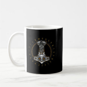 Wikingerschmiedehammer von Thor und Rune Kaffeetasse