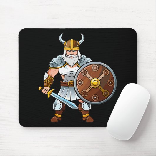 Wikingischer oder gallischer Krieger Mousepad (Mit Mouse)